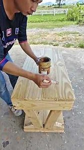 💥Testing it with water! Waterproof, rainproof, and mold-resistant wood stain #WoodPaint #Woodwork...
