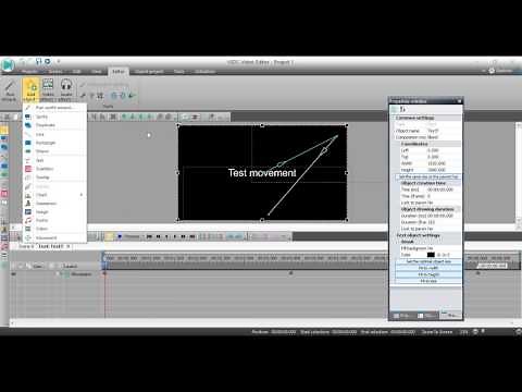VSDC Video Editor: Animate text or other objects