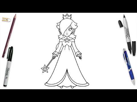 How To Draw Rosalina Easy Step By Step | Super Mario Galaxy Art Lesson