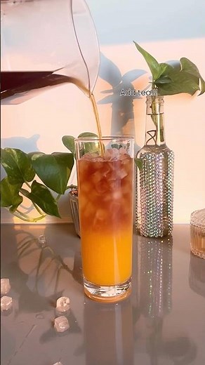 Orange ginger iced tea!! #summerdrinks #summercooler #drinks #subscribe #icedtearecipe