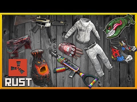 Rust Skins | Corrupted Roadsign Gloves & Kilt, Whiteout Set, Bombing Boots, Dragon Horn Furnace #213