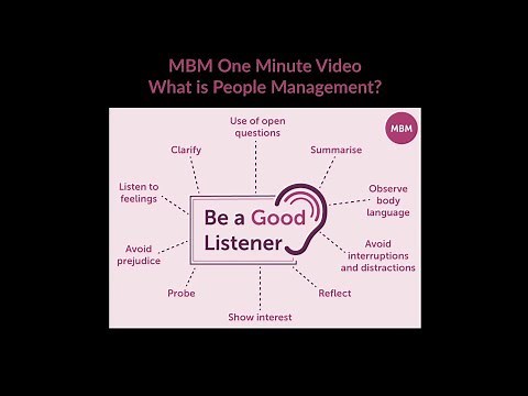 People Management Skills Tips | What is People Management? | MBM One Minute Video