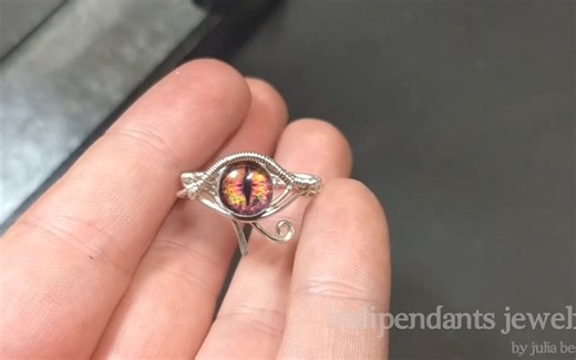 Dragon Eye Of Horus Wire Wrapped Ring Tutorial