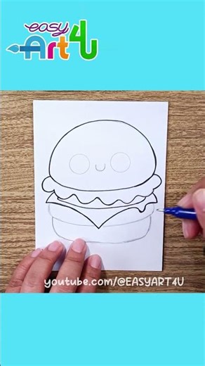 How to draw a HAMBURGER | Creative drawing