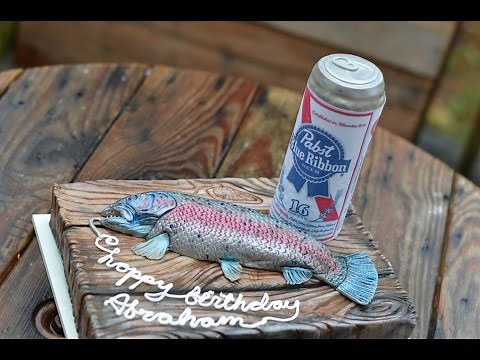 Beer Can Tutorial for Fishing Cake