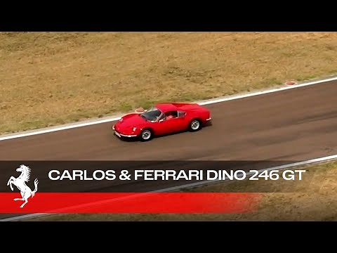 Carlos Sainz Driving a Ferrari Dino 246 GT
