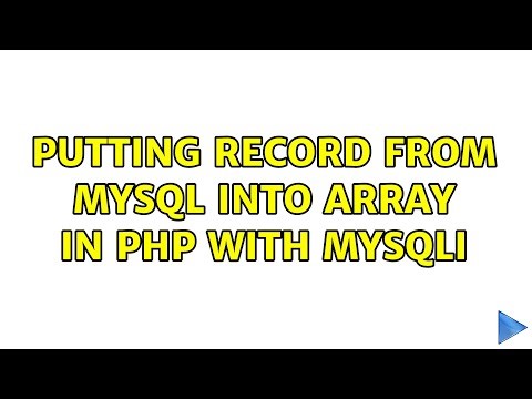 putting record from mysql into array in php with mysqli (3 Solutions!!)