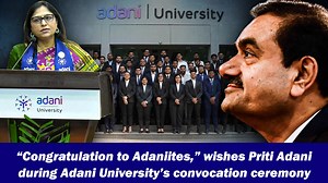 “Congratulation to Adaniites,” wishes Priti Adani during Adani University’s convocation ceremony