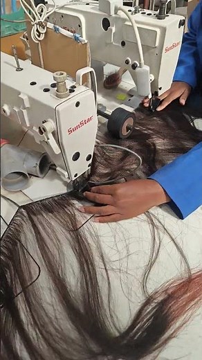 how to make a wig production.sewing machine #machine #wig