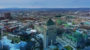 Quebec/Canada aerial video from Quebec City taken by drone camera