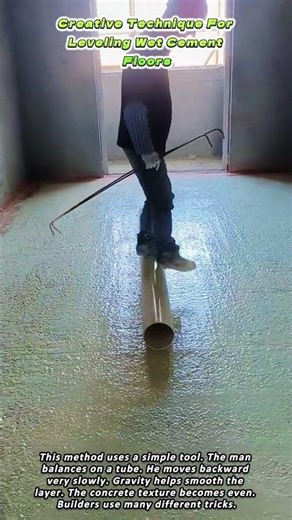 Creative Technique For Leveling Wet Cement Floors