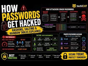 How Passwords Get Hacked | Hashing, Salting & Rainbow Tables Explained