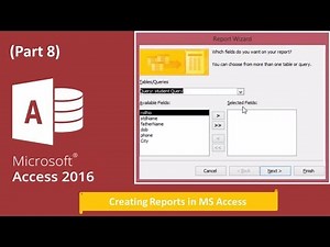Creating Reports in MS Access 2016