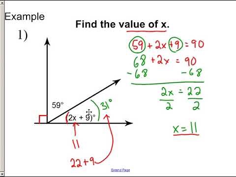 finding x in supplementary complementary and vertical relatoinships lesson