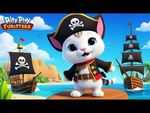 Kitty Becomes a Pirate 🏴‍☠️ | Funny and Fun Kids Nursery Rhyme Animation