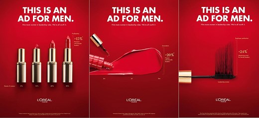 'This is for Men' - L’Oreal Paris unveils clever ads calling for more women in leadership