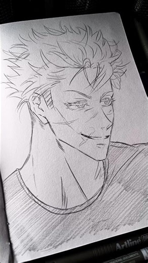 Satoru Gojo Face Sketch from Start to Finish #animeart #jujutsukaisen #shorts