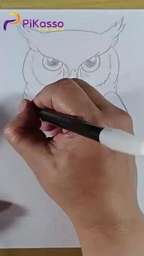 How to Draw a Great Horned Owl Easy in Less Than One Minutes