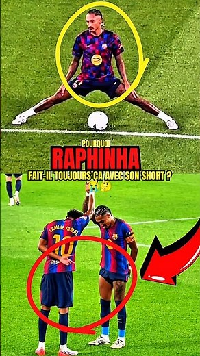 Why does Raphinha keep doing that with his shorts? 😭🤔 #football #soccer