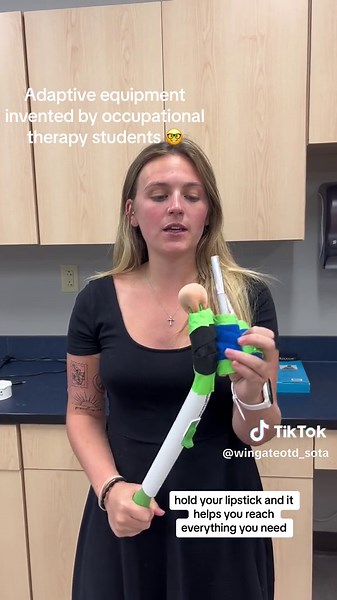 Wingate occupational therapy students invented different pieces of adaptive equipment! 🤓🤓 #occupationaltherapy #occupationaltherapystudents #otstudents #adaptiveequipment #editsadls