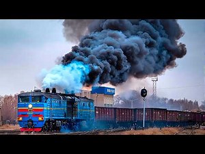 INSANE OLD DIESEL LOCOMOTIVE Cold Starts I Exploding Smoke & Thunder! 🔥
