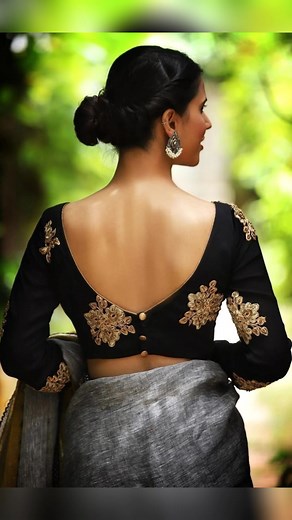 ✨️Saree Jacket Front & Back Designs💚❤💜️🖤 Saree Vibes Only🔥 #outfitforyou #fyp #foryou #tiktok #viral #trending #creatorsearchinsights #saree #sareelove #design #fashion #outfit #style #idea #sareejacket #sareeblouse