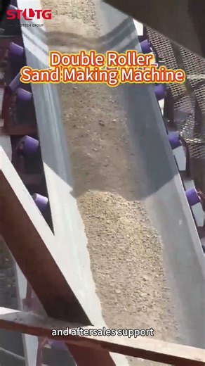 double roller sand making machine #sinotechgroup