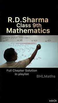 R.D. Sharma | Class 9 Mathematics |Chapter 2 # Exponents of Real Numbers