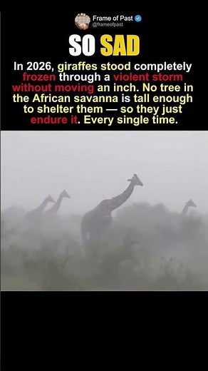 Giraffes Have Nowhere To Hide During A Storm