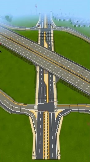 Minecraft - freeway interchanges in Evansburg!