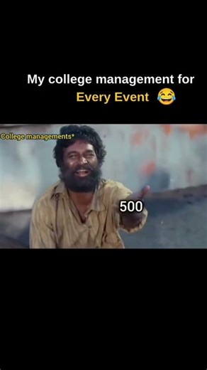 College events = Management's ATM machine#collage1,555#collegelife#fresher#exammemes#freshmemes#frie