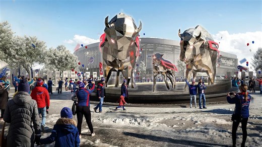 Bills reveal renderings of bison statues coming to new Highmark Stadium