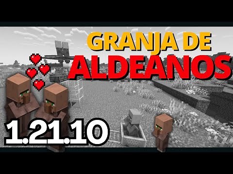 Cómo hacer una GRANJA de ALDEANOS automática en Minecraft 1.21.10 🧱💰 (Fácil y Rápido)
