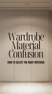 MATERIAL CONFUSION IN PLANNING WARDROBE? 1. STRUCTURE: For a durable and long-lasting structure or carcass, it’s essential to use high-quality plywood. If water exposure or humidity is minimal, opt for BWR-grade plywood with a minimum thickness of 18mm. However, in areas with higher humidity or potential dampness, BWP 710-grade plywood with at least 18mm thickness is highly recommended for enhanced durability and resistance. 2. SHUTTERS: Wardrobe shutters play a crucial role in defining its over