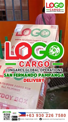 LOGO Cargo San Fernando Delivery! Mabilis 💨, Maaasahan 💪🏻, Peksman 🤞🏻! Download LOGO Mobile App NOW from your App Store or Google PlayStore 📲 app.mylogoinc.com 🌐Visit our Website: logocargo.com ☎️24/7 Customer Service : 🇺🇸 1 800 883 1998 🇨🇦 1 888 721 5298 🇵🇭 63 930 226 7580 📧cs@logocargo.com📧 #SendingLovewithLongares #LOGOCargo #NoThirdPartyServiceProvider #keepingtraditionalive #logo #longaresglobaloperations #balikbayanbox #Cargo #PeraPadala #sendmoney #Remittance #LOGOBalikbaya