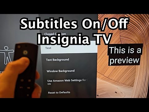 Insignia TV: How to Turn Off/On Subtitles & Closed Captions!