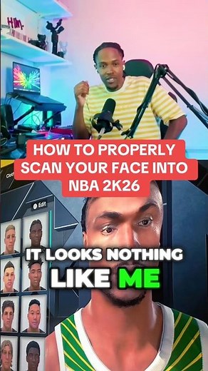 How to Properly Scan Your Face in NBA 2K26 🏀🔥 (Quick Guide) #gamingtips how to #nba2k26 #ytshorts