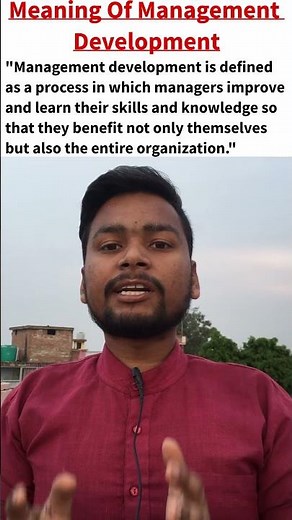 Meaning Of Management Development