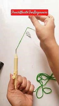 how to Thread a punch needle 🪡🧵#punchneedle#punchneedleforbeginners