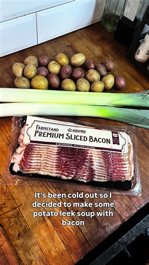 Potato Leek Soup with BACON! | soup