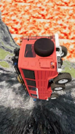 Car falls on Lava, 525-FP (M) Support Vehicle . Beamng Shorts