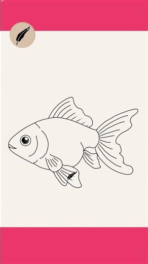 How to Draw a GOLDFISH! 🧡🫧 Super Easy Fish Drawing for Kids! #lidoartworks