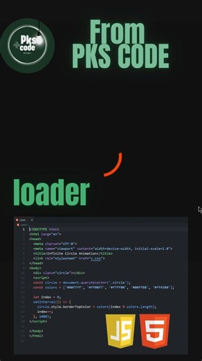 Build crazy magical multicolor loader using html css and js #webdevelopment