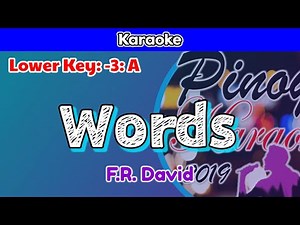 Words by F.R. David (Karaoke : Lower Key : -3 : A)