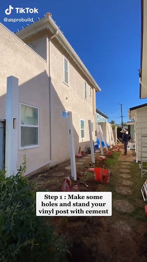 Check out our Vinyl Fence Installation process! #Bye2020 #NewYearNewMiO #fences #sandiegofences #workhard #workmode