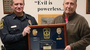Virginia Tech Police creates shadowbox to honor retiring lieutenant
