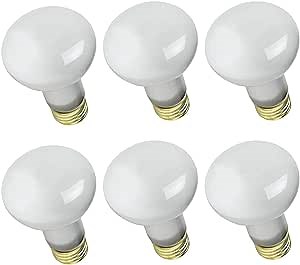 Sylvania Incandescent 45W R20 Reflector Light Bulb, E26 Medium Base, Frosted Finish, Dimmable, 6 Pack