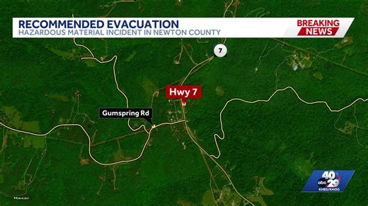 Evacuations recommended for people living in part of Newton County because of 'explosion potential'