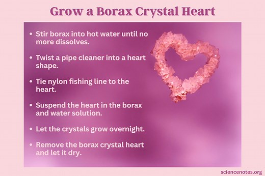 Borax Crystal Heart Science Project
