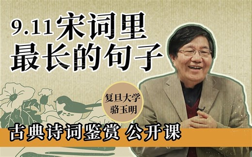 【骆玉明公开课】9.11 辛弃疾《水龙吟·登建康赏心亭》｜古典诗词鉴赏